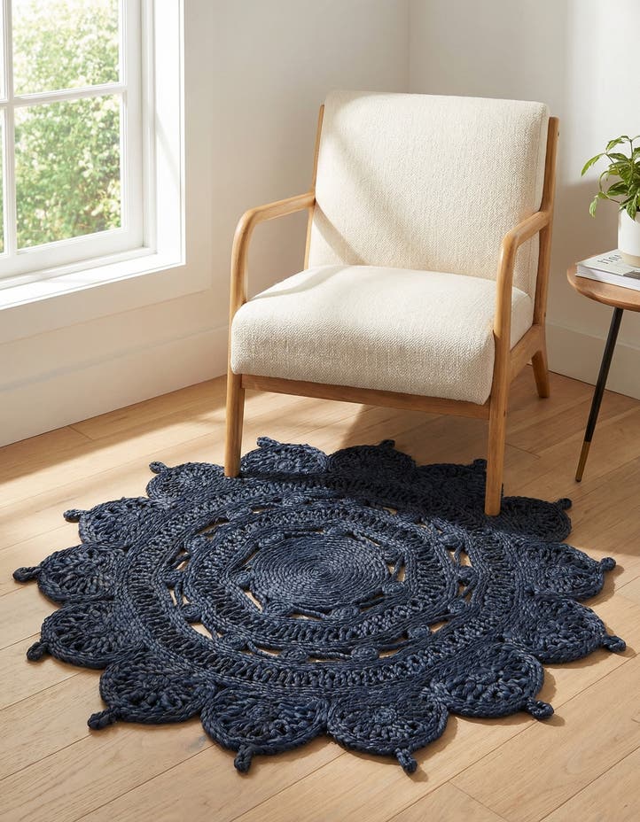 3' 1 x 3' 1 Handmade Braided Jute Round Rug