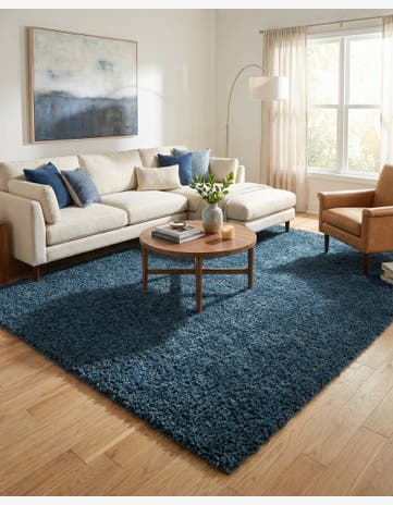 Marine Blue Zermatt Shag Rug