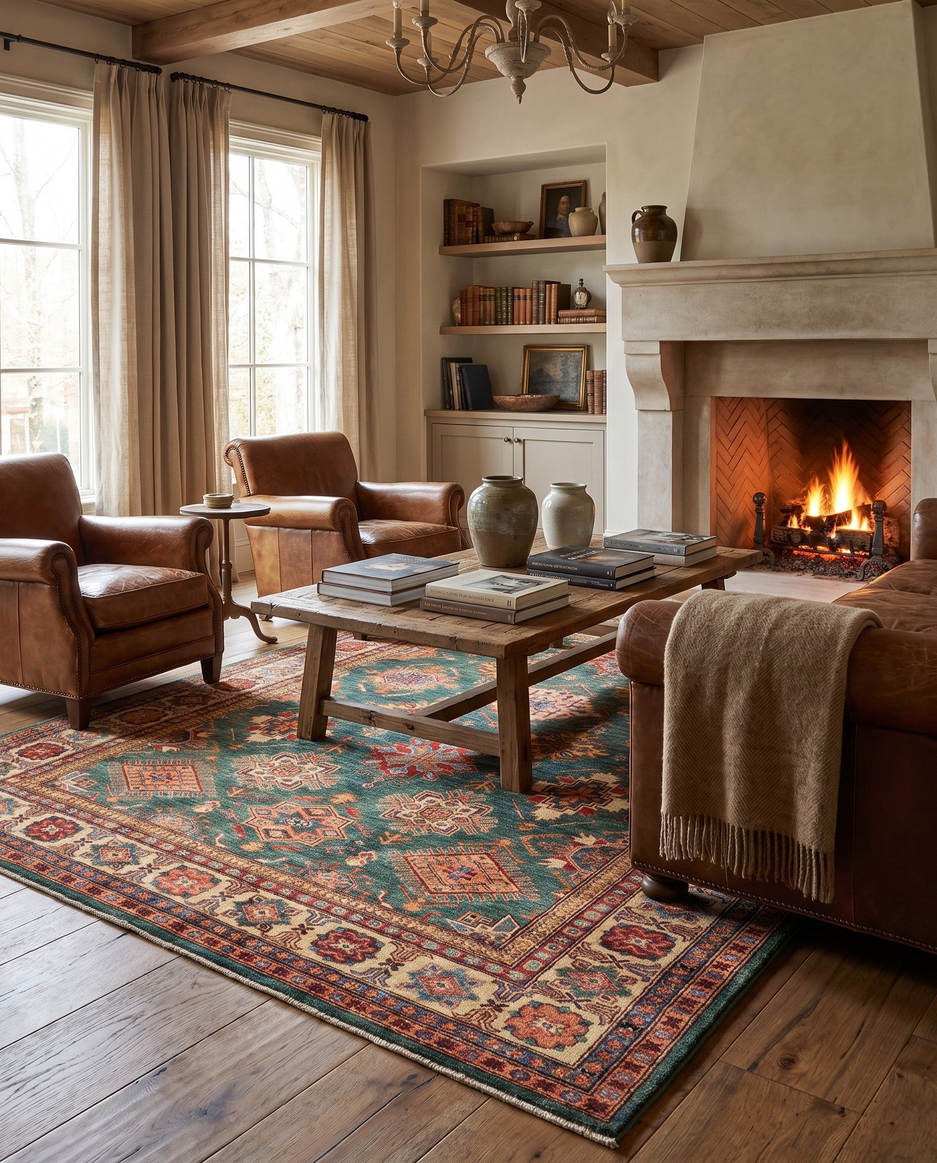 6' 2 x 9' Hand Knotted Kazak Rug