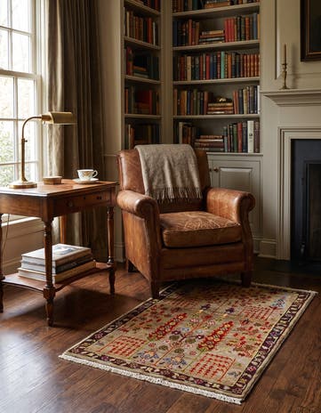 2' x 3' 2 Hand Knotted Ariana Ziegler Rug