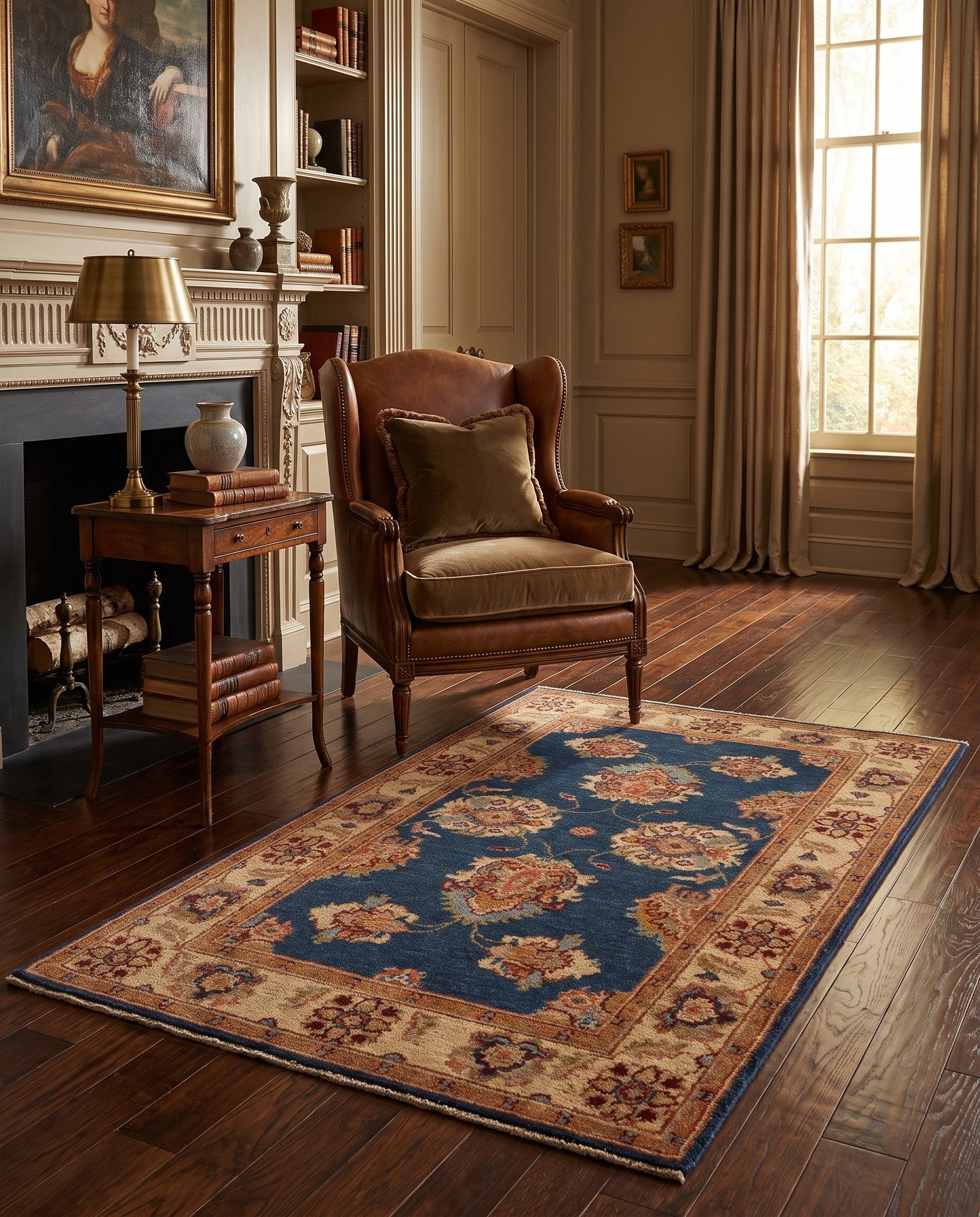 2' 9 x 4' 3 Hand Knotted Ziegler Rug