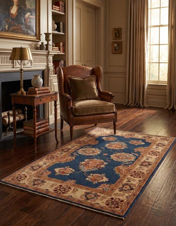 2' 9 x 4' 3 Hand Knotted Ziegler Rug