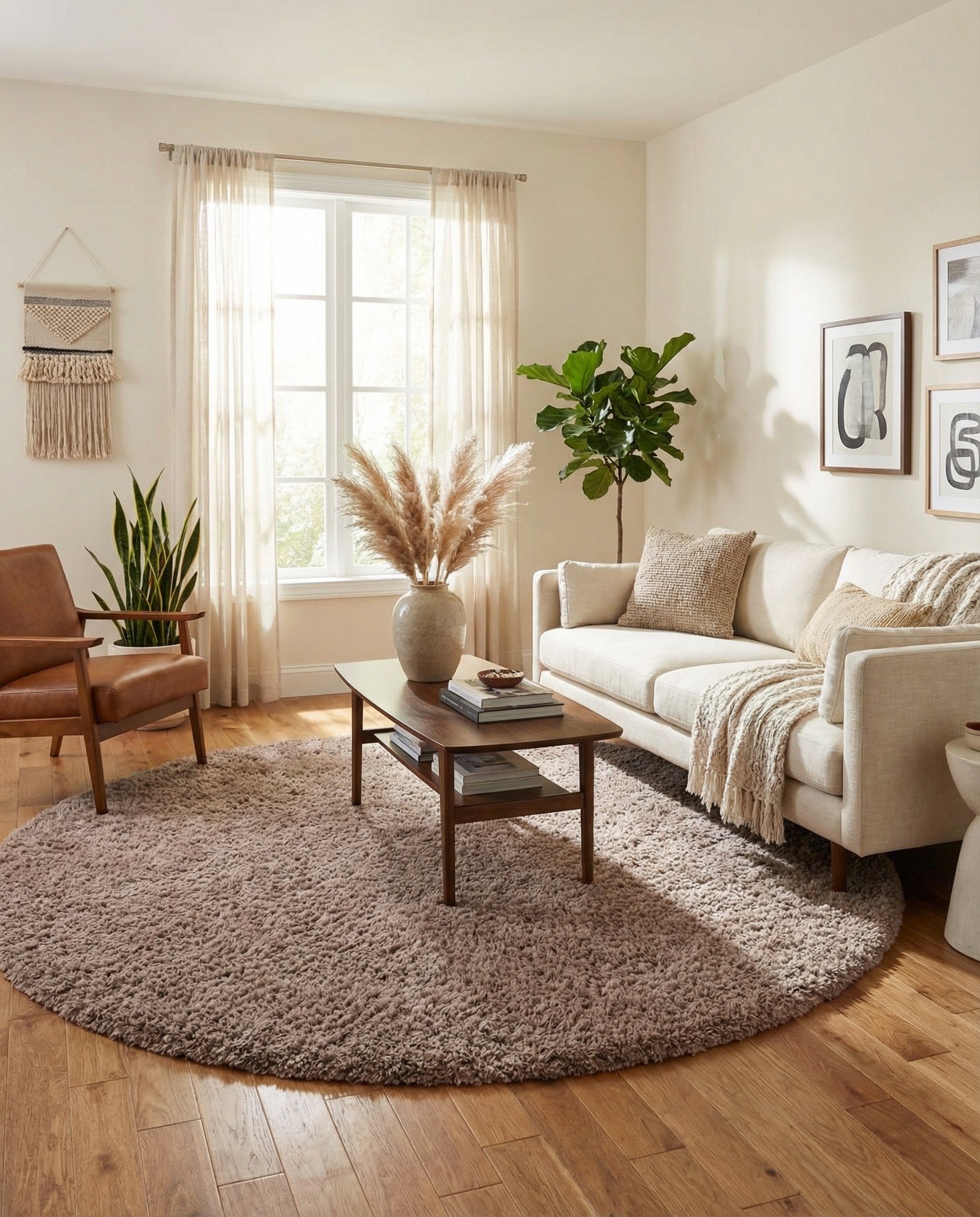 6' 7 x 6' 7 Infinity Shag Round Rug