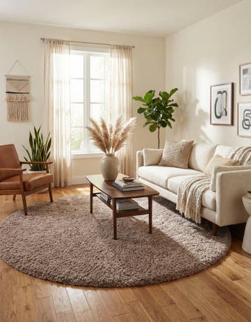 6' 7 x 6' 7 Infinity Shag Round Rug