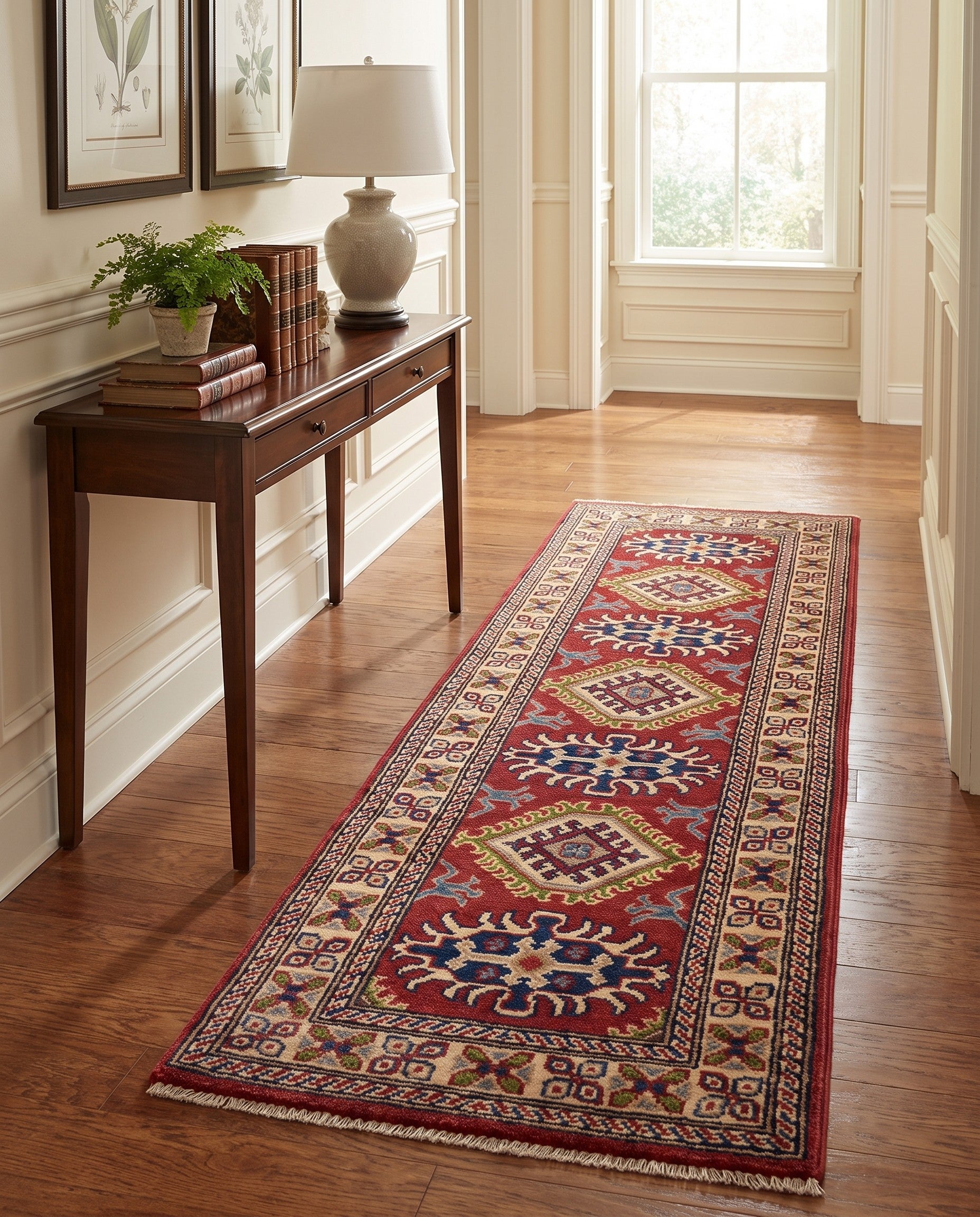 2' x 6' Hand Knotted Kazak Runner Rug
