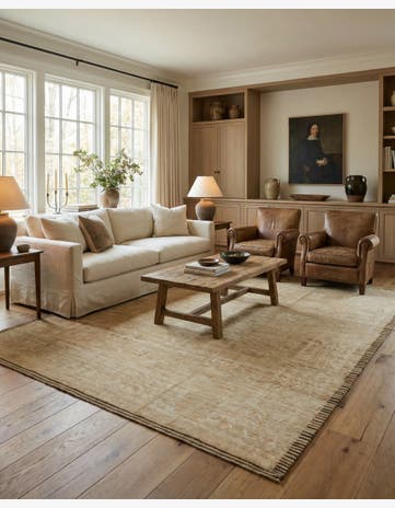 8' 4 x 10' Hand Knotted Oushak Wool Rug