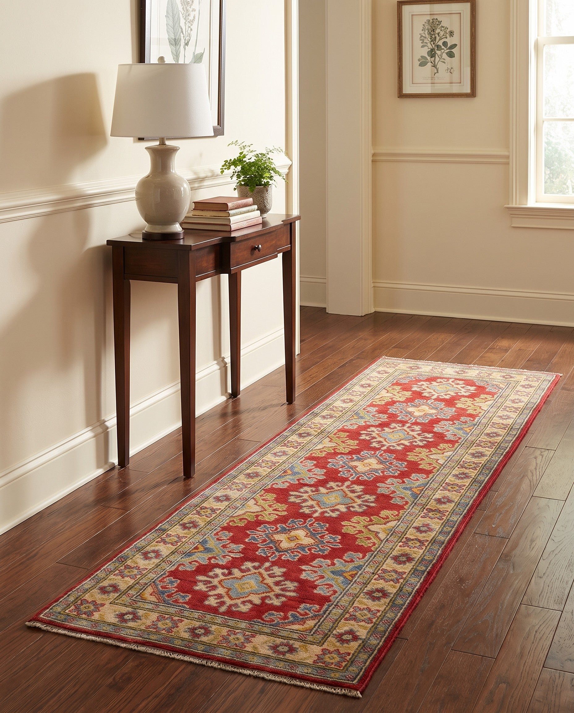 2' 1 x 6' 4 Hand Knotted Kazak Runner Rug
