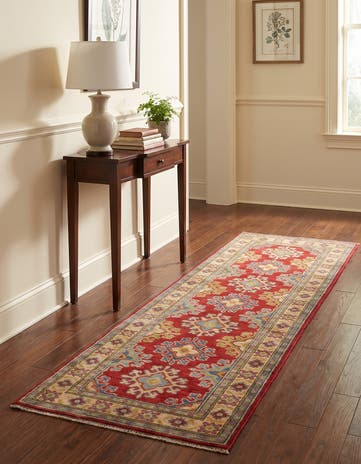 2' 1 x 6' 4 Hand Knotted Kazak Runner Rug