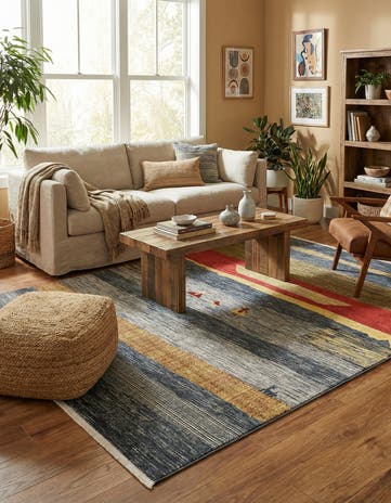 Blue Kashkuli Gabbeh Rug