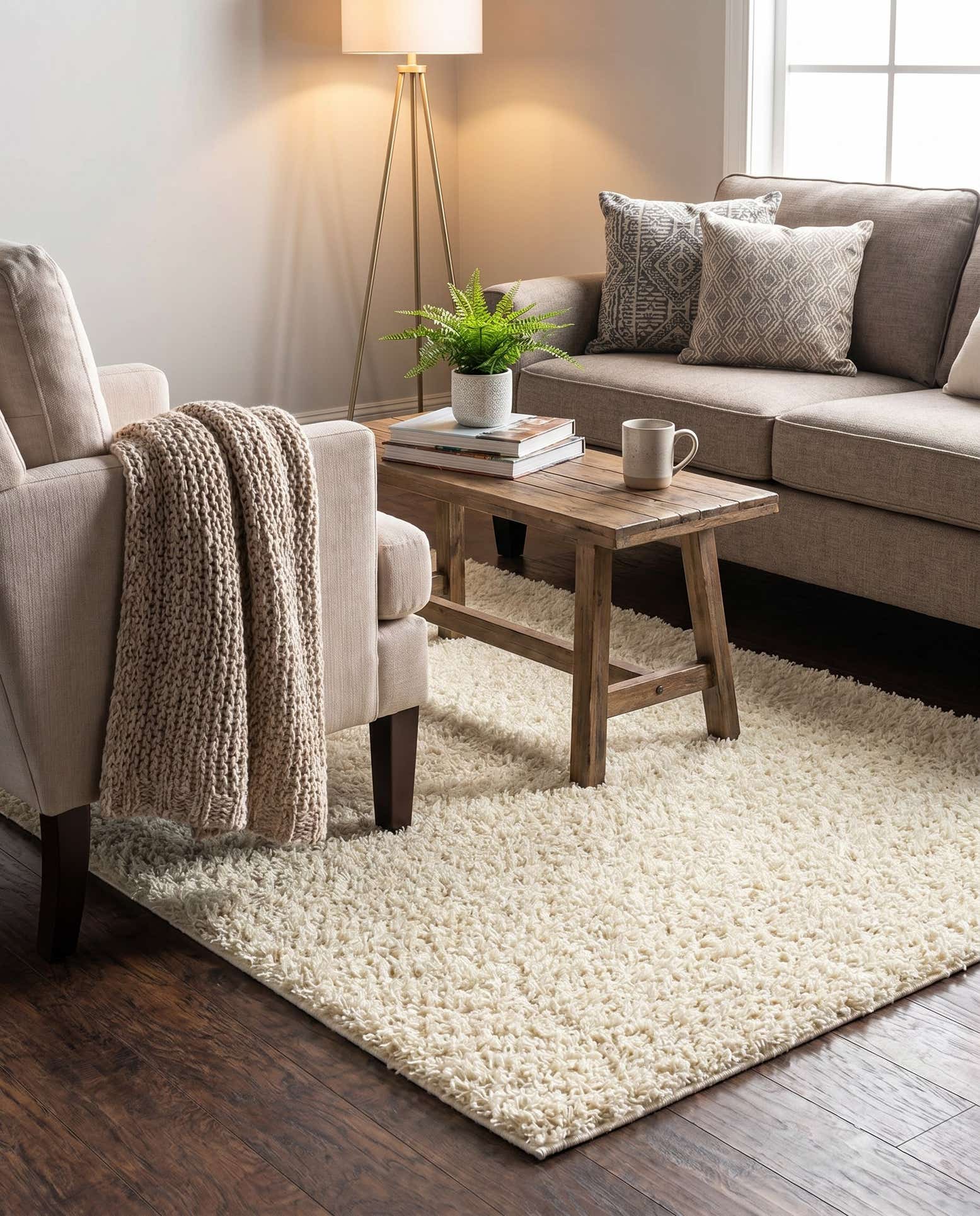 3' 3 x 5' 3 Comfort Solid Shag Rug