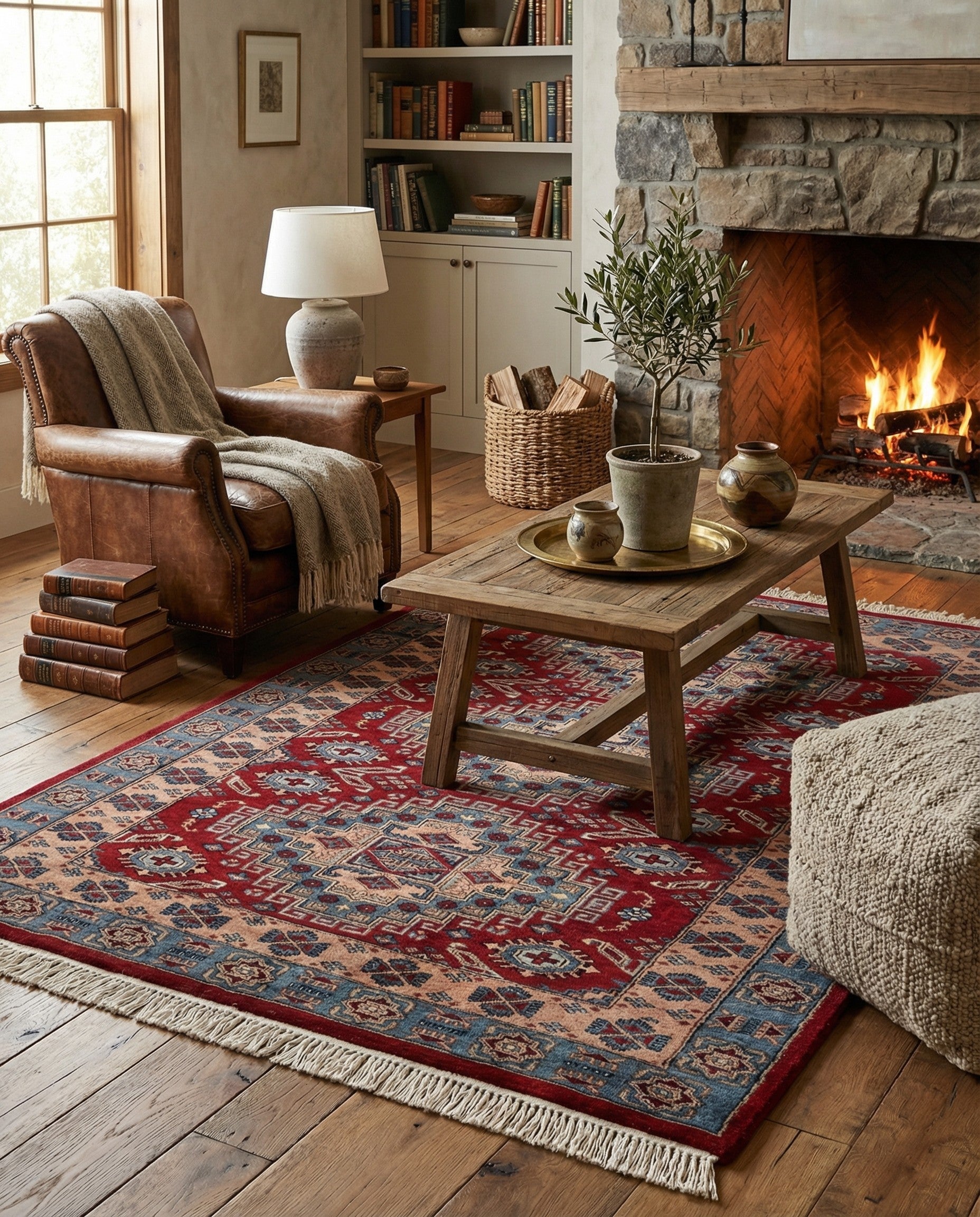 4' 2 x 5' 8 Hand Knotted Kazak Oriental Wool Rug