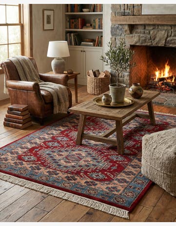 4' 2 x 5' 8 Hand Knotted Kazak Oriental Wool Rug