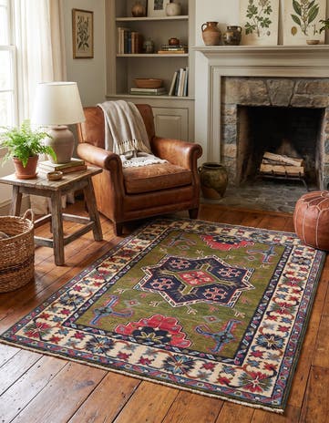 2' 10 x 3' 8 Hand Knotted Kazak Rug