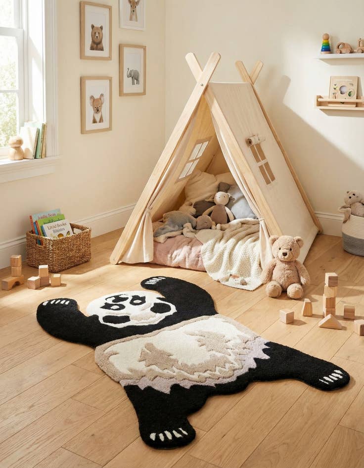 Detail image of 2' x 3' 1 Playtime Kids Wool Freeform Rug