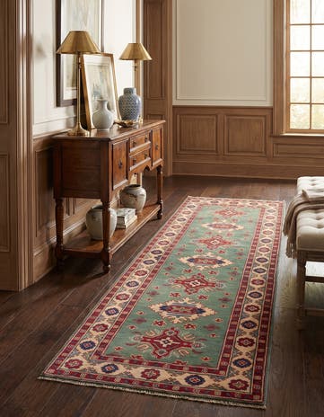 2' 10 x 8' 2 Hand Knotted Kazak Runner Rug