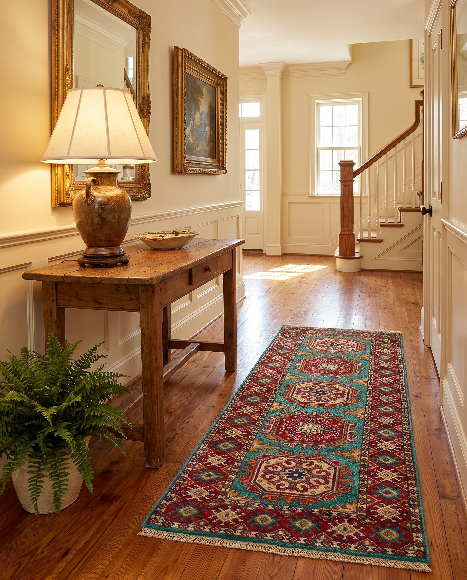 2' 2 x 5' 10 Hand Knotted Kazak Runner Rug