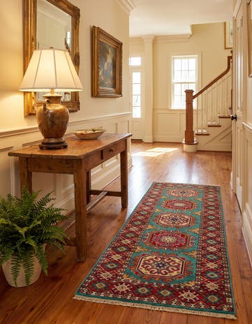 2' 2 x 5' 10 Hand Knotted Kazak Runner Rug