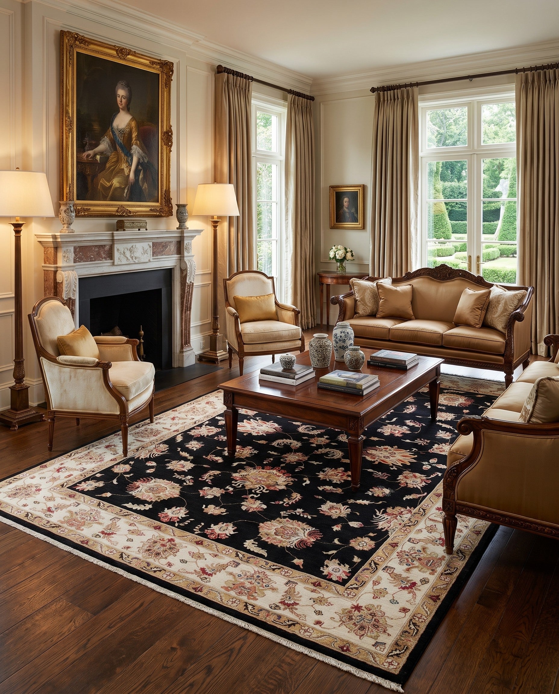 6' 9 x 10' 2 Hand Knotted Ziegler Rug