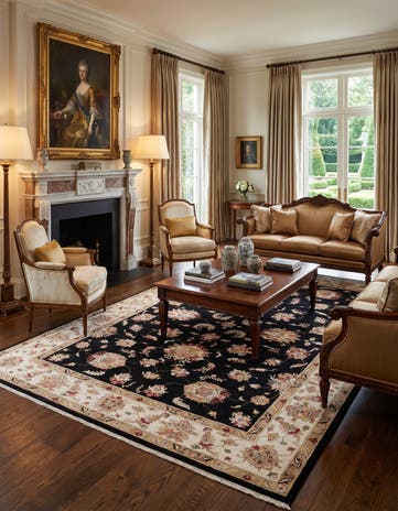 6' 9 x 10' 2 Hand Knotted Ziegler Rug