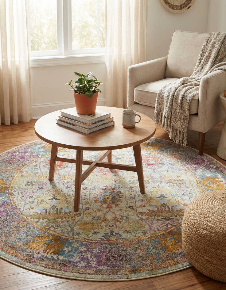 Detail image of 5' 5 x 5' 5 Santiago Round Rug