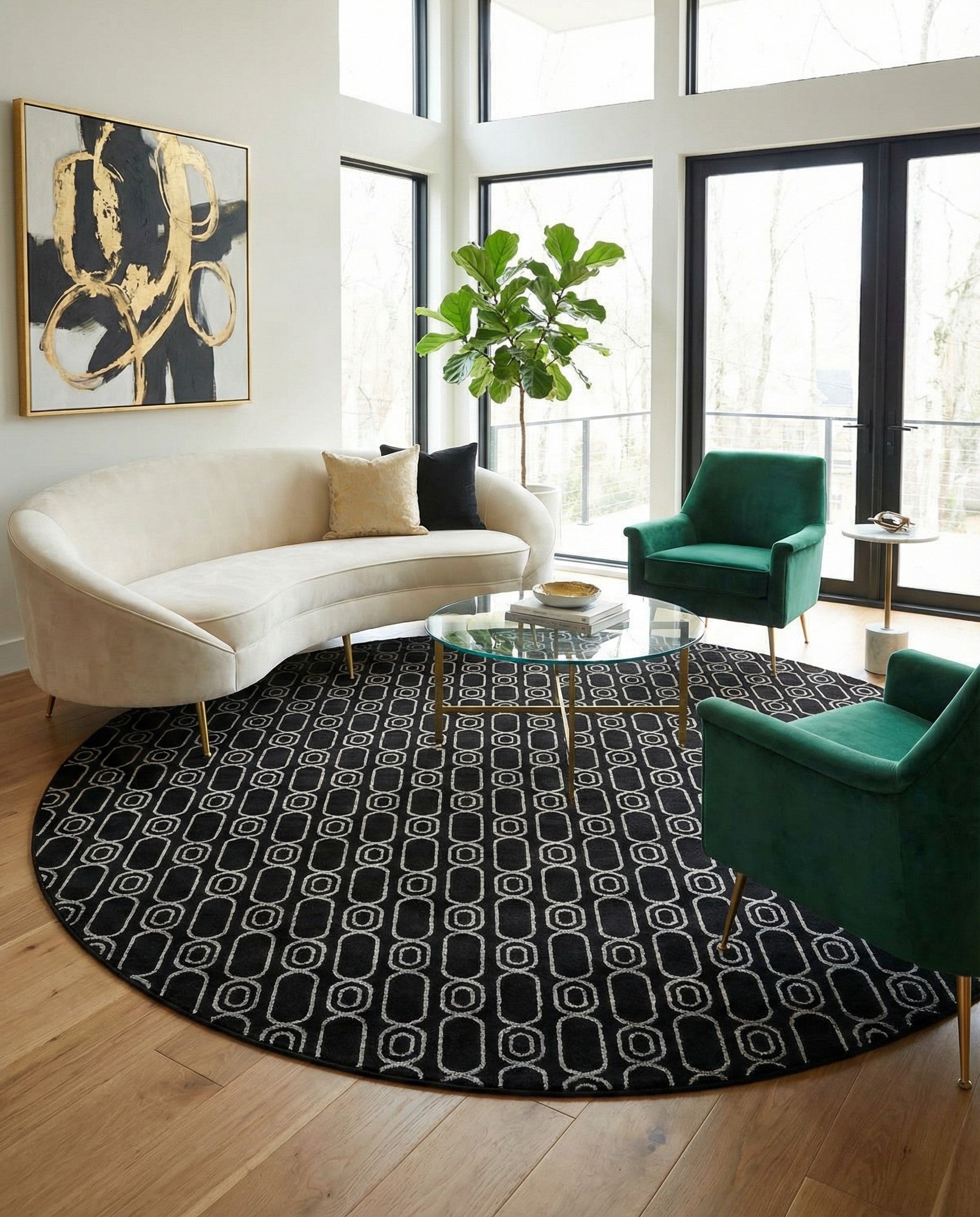 10' x 10' Vogue Geo Round Rug