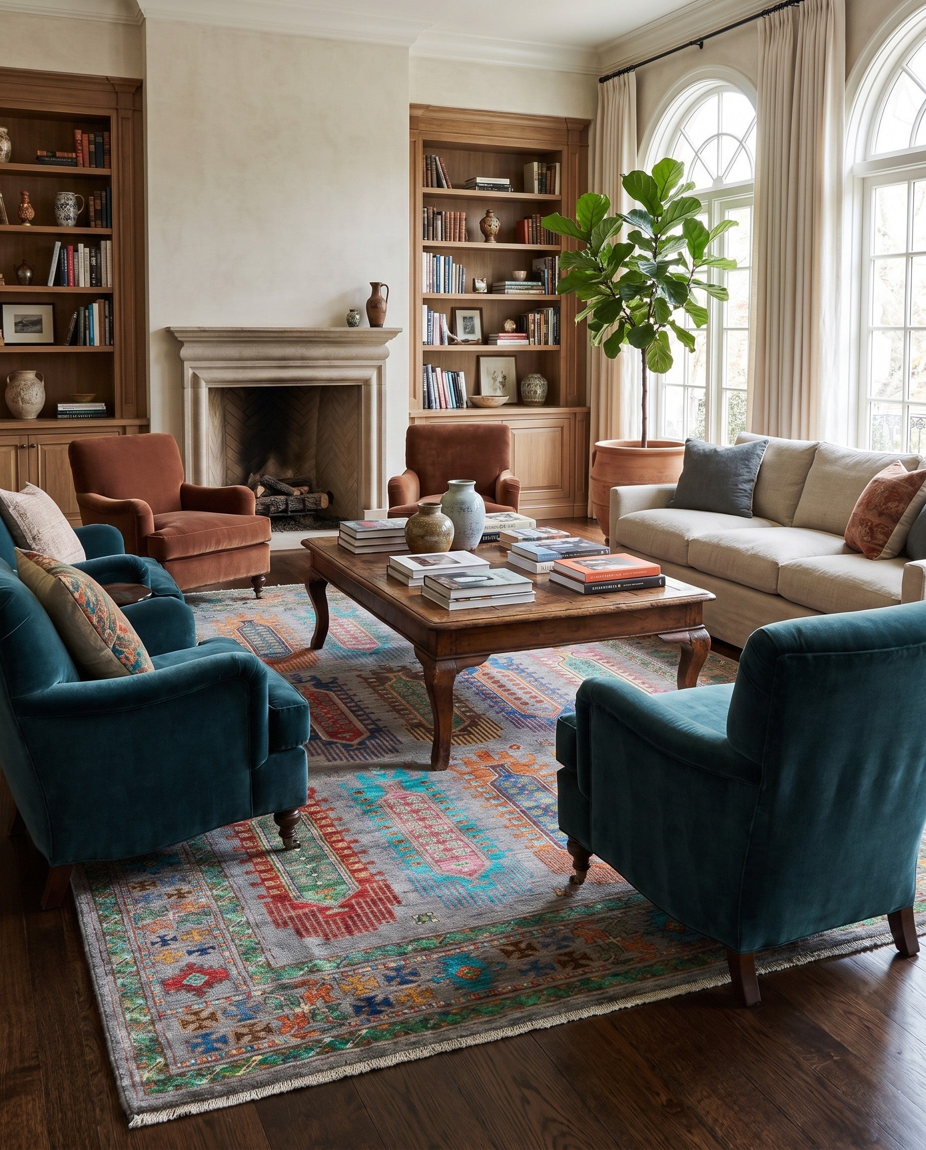 6' 11 x 10' 4 Hand Knotted Ariana Ziegler Rug