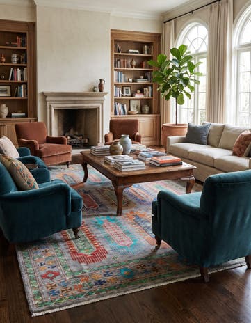 6' 11 x 10' 4 Hand Knotted Ariana Ziegler Rug