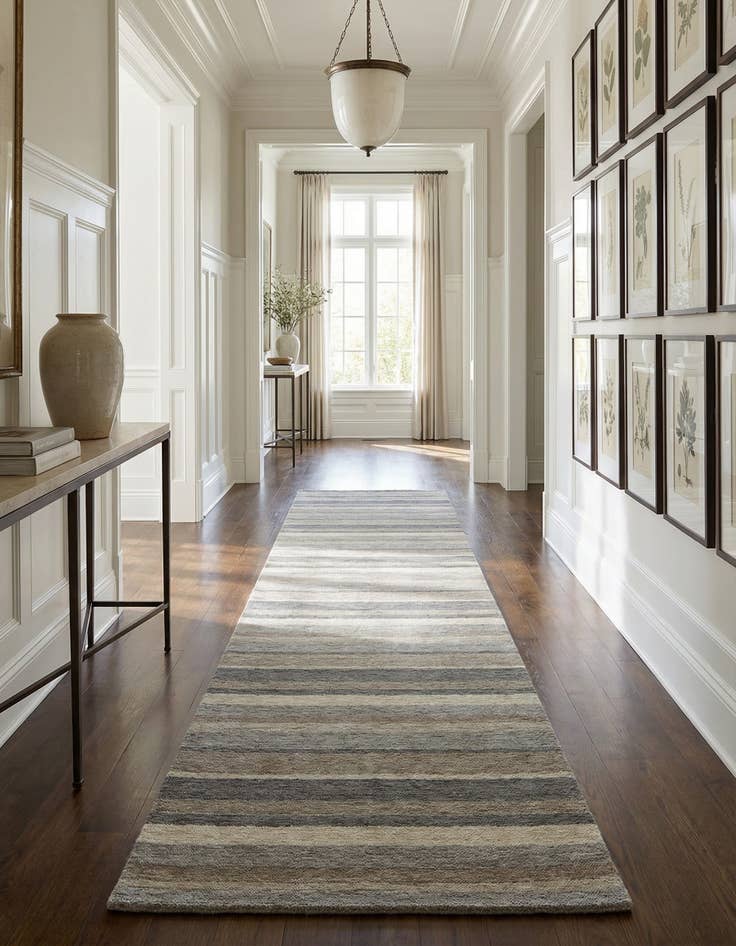 Detail image of 2' 7 x 13' 1 Hand Knotted Darya Wool Runner Rug