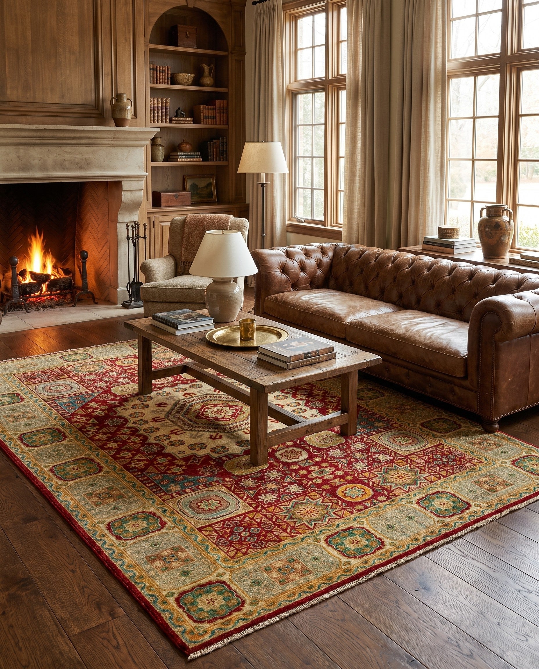 5' 6 x 7' 9 Hand Knotted Mamluk Ziegler Rug