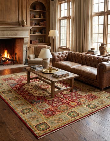 5' 6 x 7' 9 Hand Knotted Mamluk Ziegler Rug