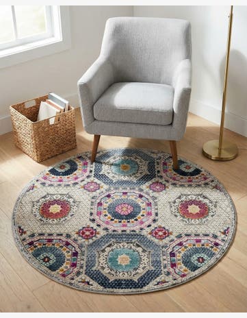 3' 7 x 3' 7 Budapest Round Rug