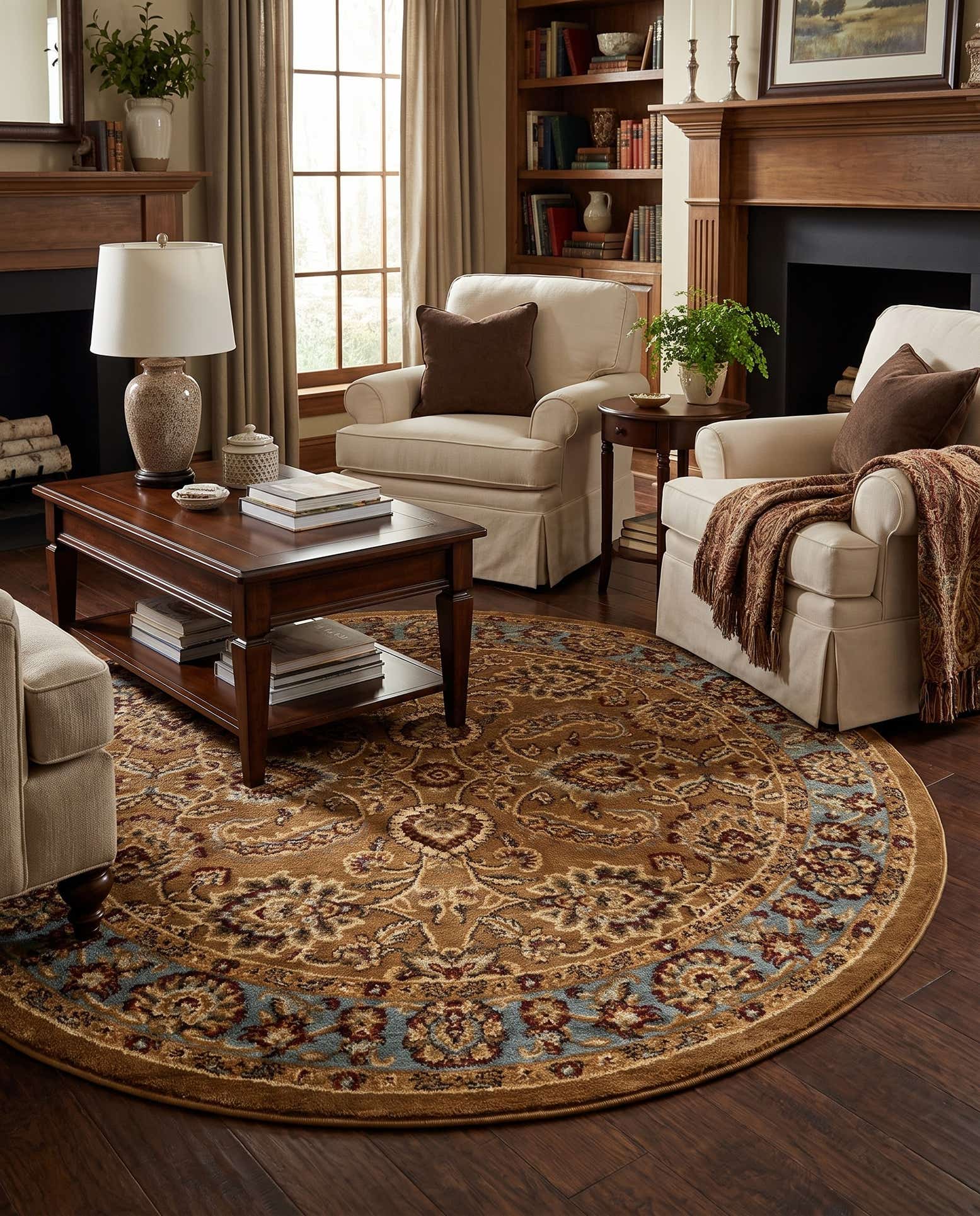 6' x 6' Classic Agra Round Rug