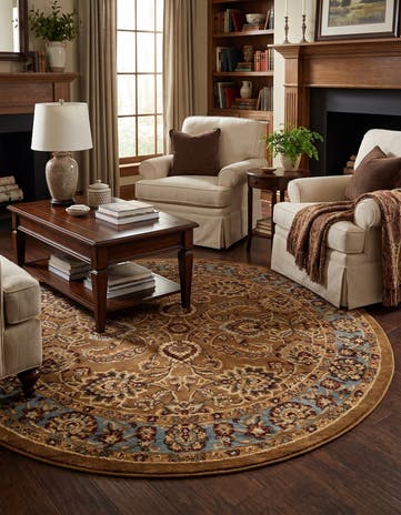 6' x 6' Classic Agra Round Rug