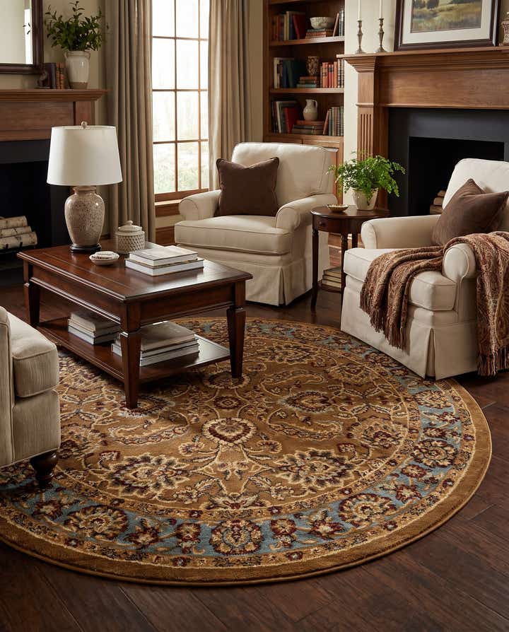 6' x 6' Classic Agra Round Rug