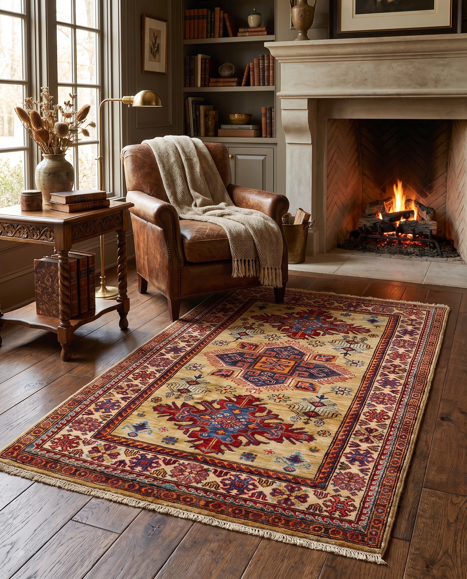 3' 3 x 5' 2 Hand Knotted Kazak Rug
