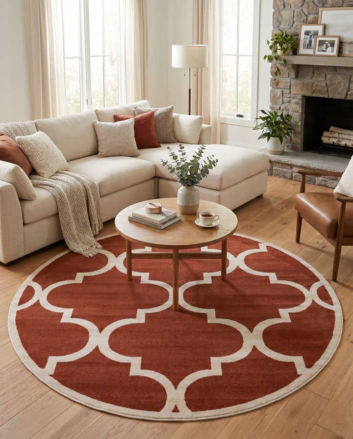 8' x 8' Lattice Round Rug