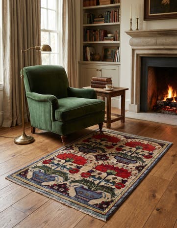 2' 8 x 4' Hand Knotted Ariana Ziegler Rug