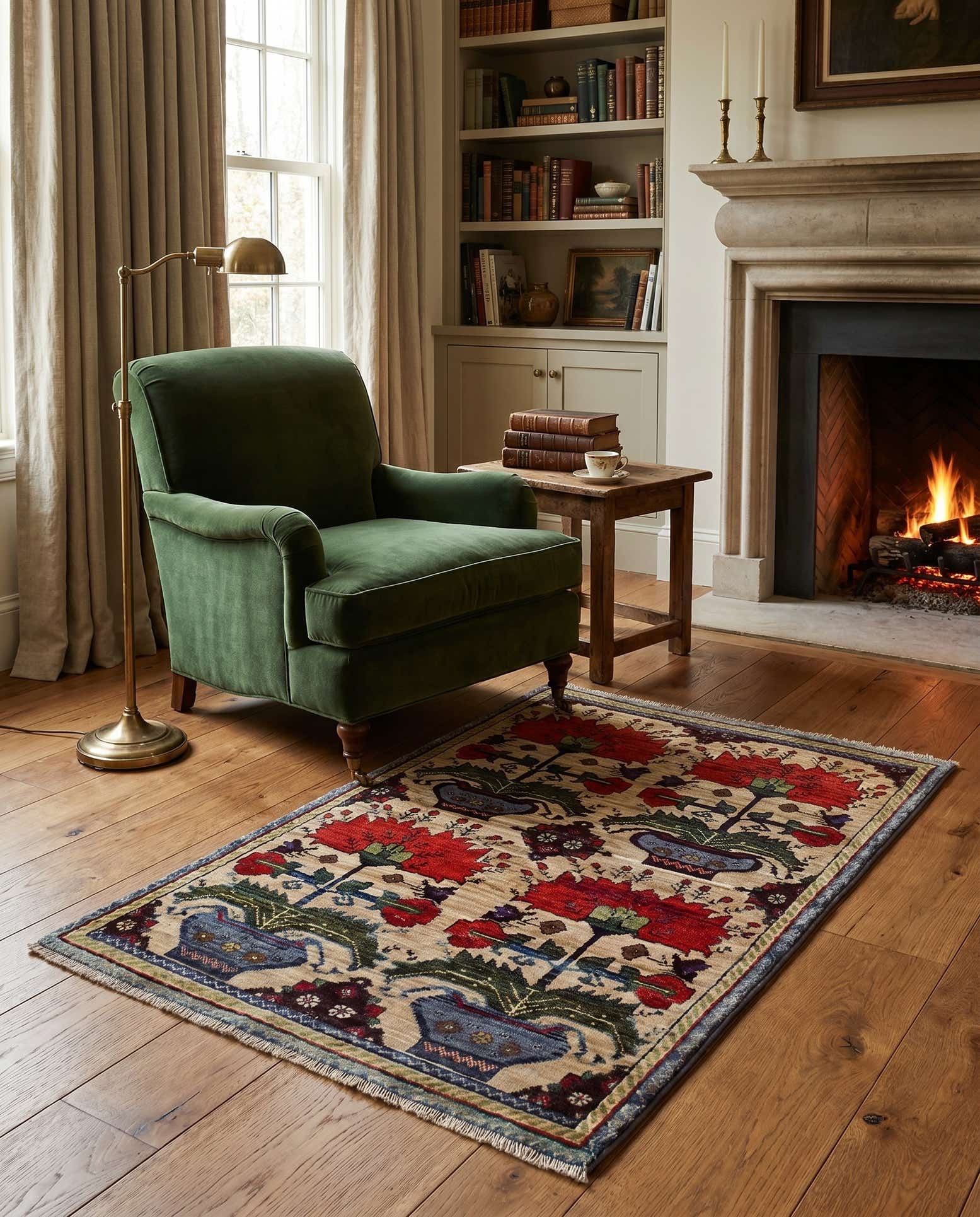 2' 8 x 4' Hand Knotted Ariana Ziegler Rug