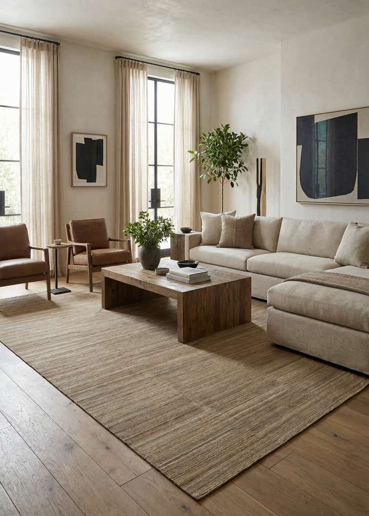 11' 4 x 15' 9 Hand Knotted Kilim Modern Wool Rug