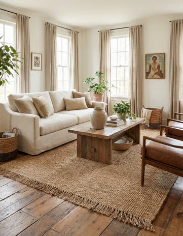 8' x 10' Hand Woven Chunky Jute Rug