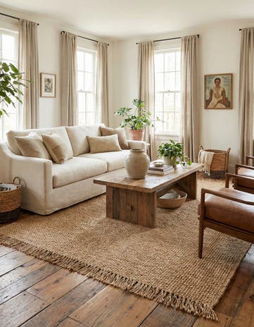 8' x 10' Hand Woven Chunky Jute Rug