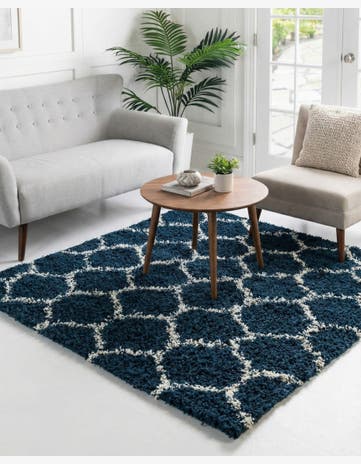 5' 3 x 5' 3 Trellis Shag Square Rug