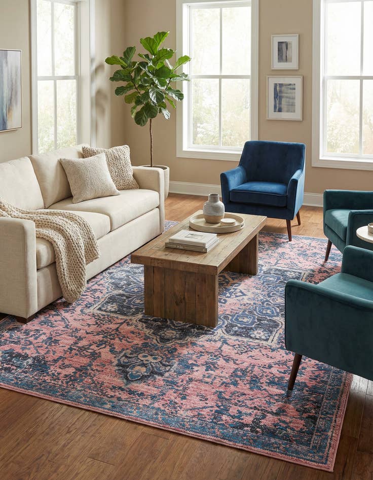 Detail image of 9' 2 x 12'  Washable Renaissance Rug