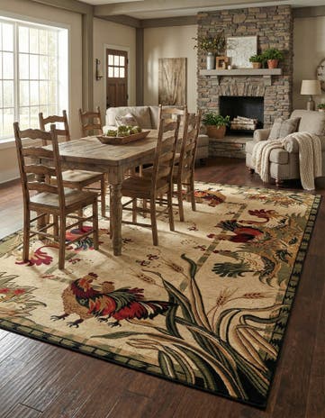 10' x 13' Pastoral Rug
