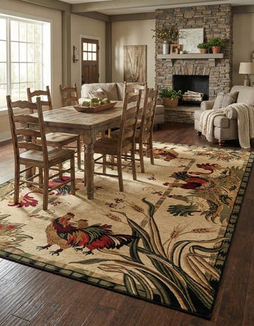10' x 13' Pastoral Rug