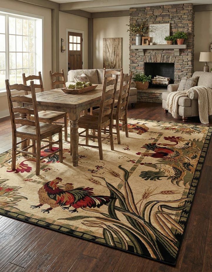 10' x 13' Pastoral Rug