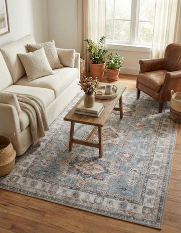 5' 1 x 8' Washable Timeless Rug