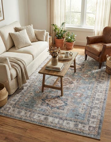 5' 1 x 8' Washable Timeless Rug
