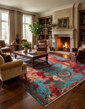 6' 11 x 10' Hand Knotted Mamluk Ziegler Rug