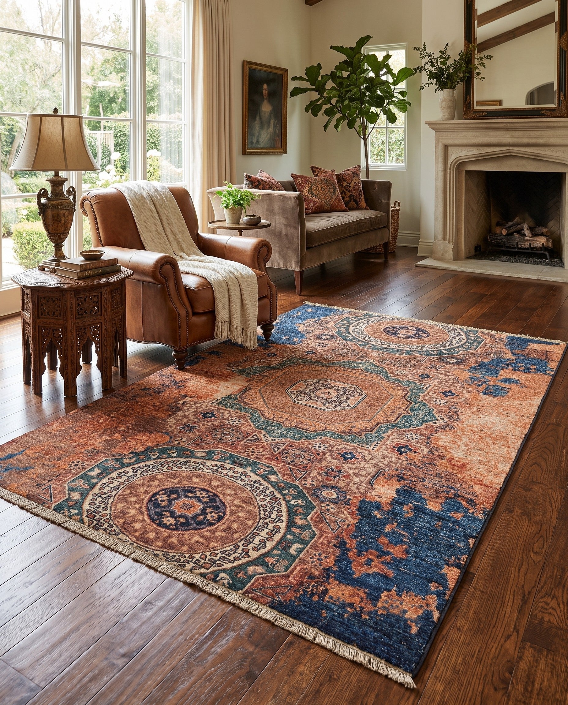 4' x 6' 1 Hand Knotted Mamluk Ziegler Rug